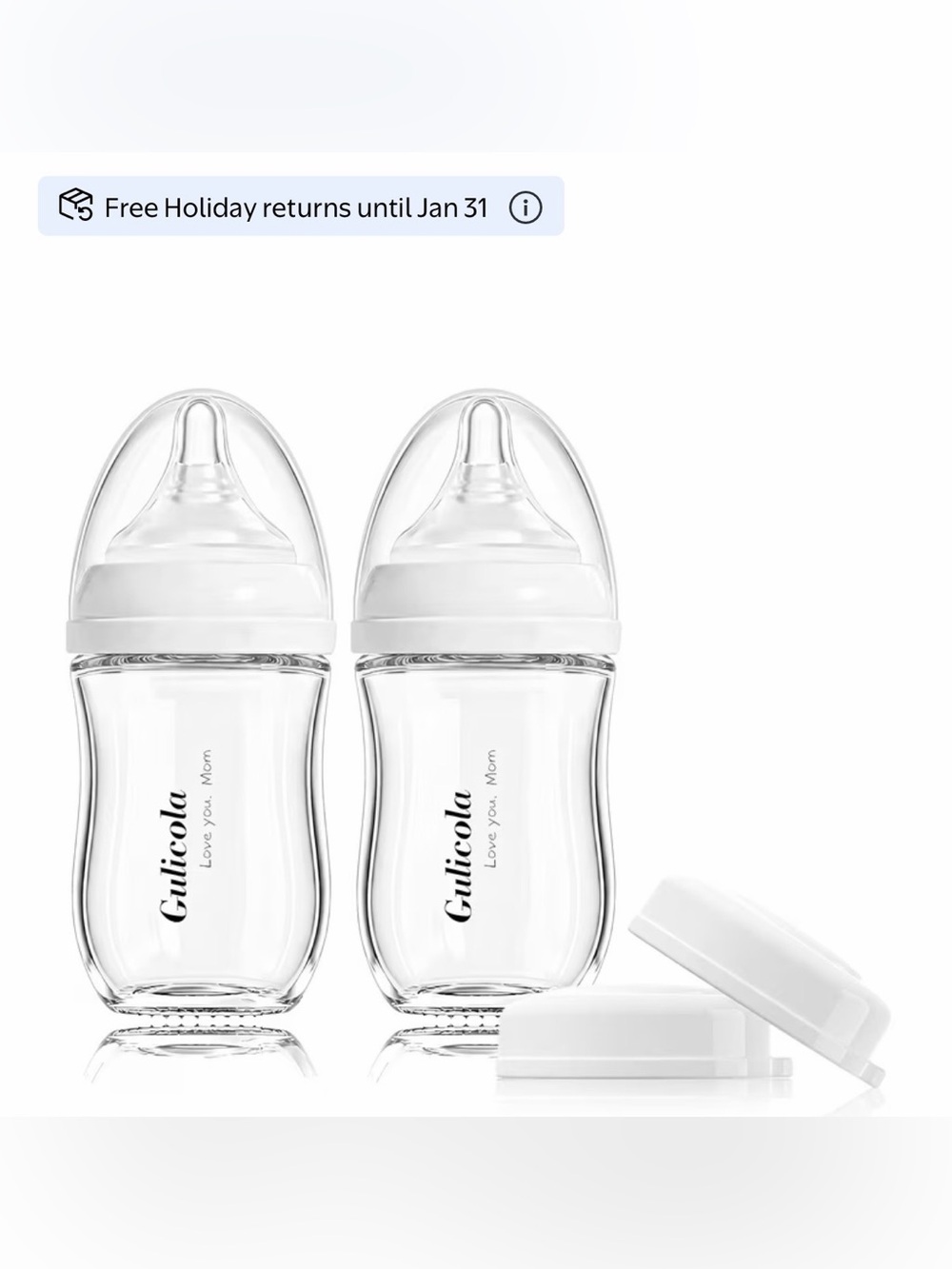 Gulicola Glass Baby Bottles